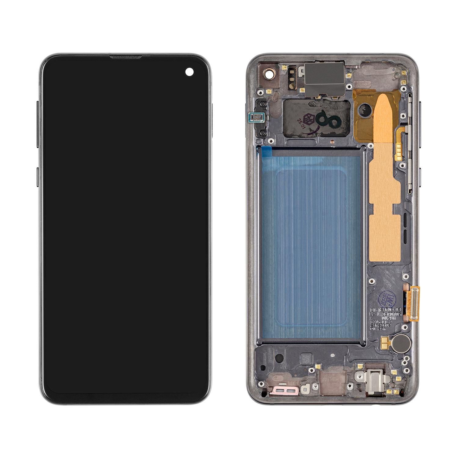 Display (With Frame) kompatibel mit Samsung Galaxy S10 Plus (SM-G975) Schwarz Service Pack
