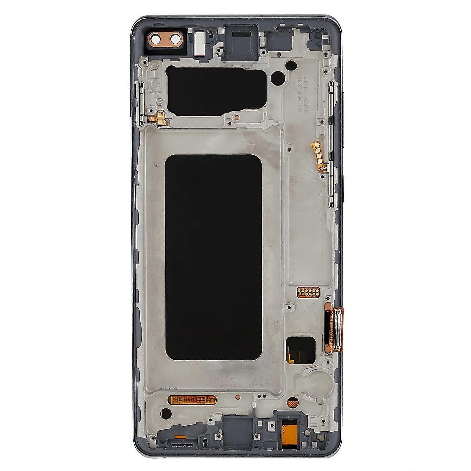 Display (With Frame) kompatibel mit Samsung Galaxy S10 Plus (SM-G975) Schwarz Service Pack