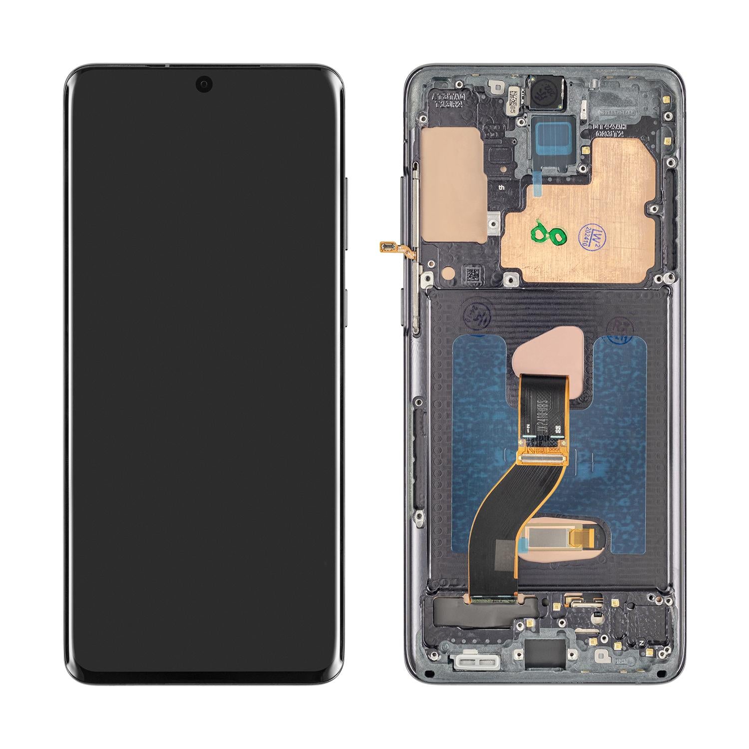 Display (With Frame) kompatibel mit Samsung Galaxy S20 Plus (SM-G985) Silber Service Pack