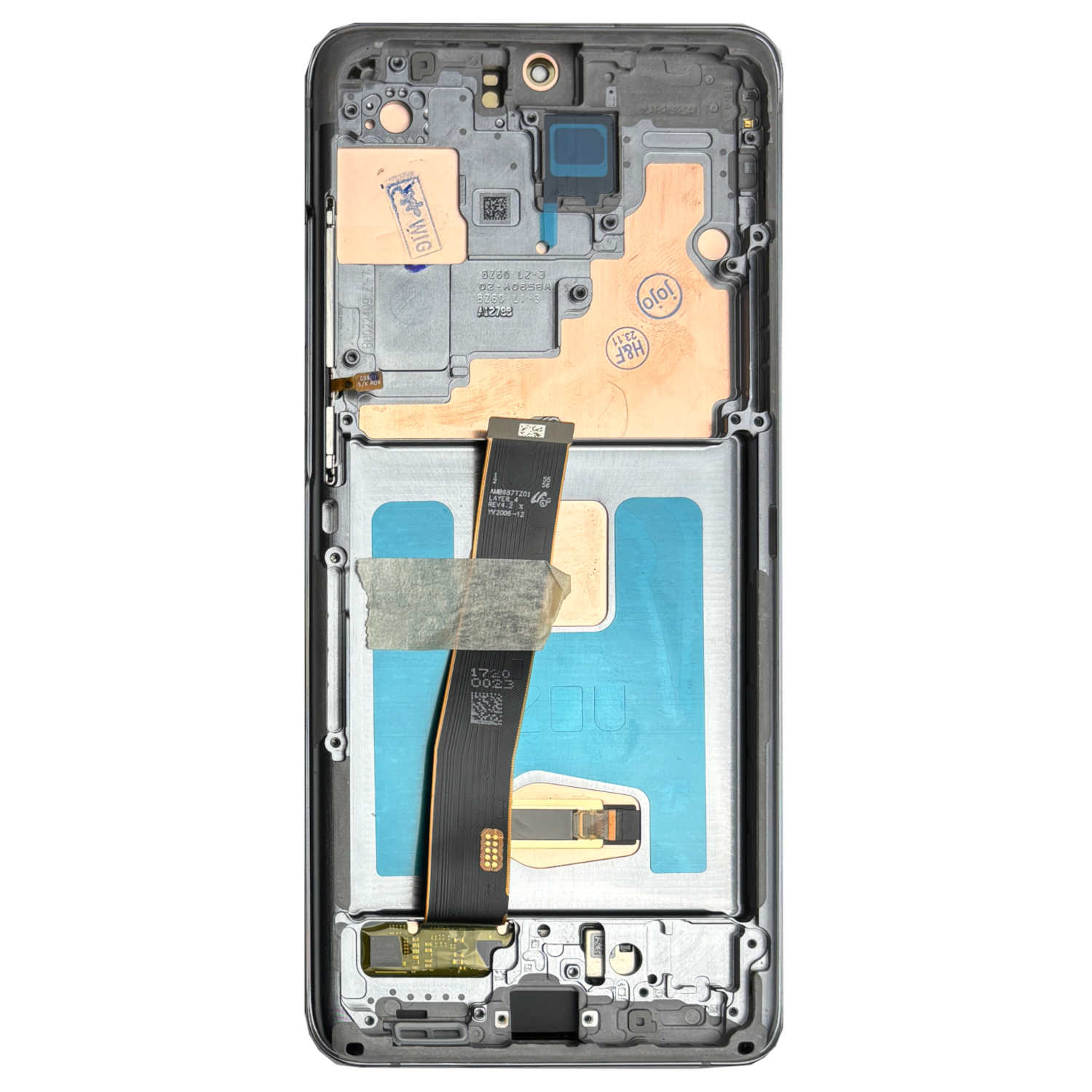 Display (With Frame) kompatibel mit Samsung Galaxy S20 Ultra (SM-G988) Service Pack