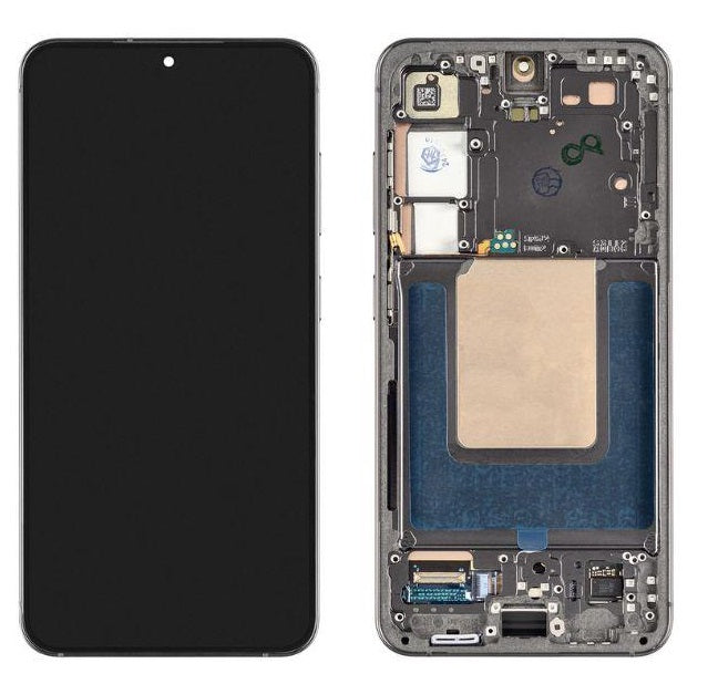 Display (With Frame) kompatibel mit Samsung Galaxy S24 Plus (SM-S926) Schwarz Service Pack