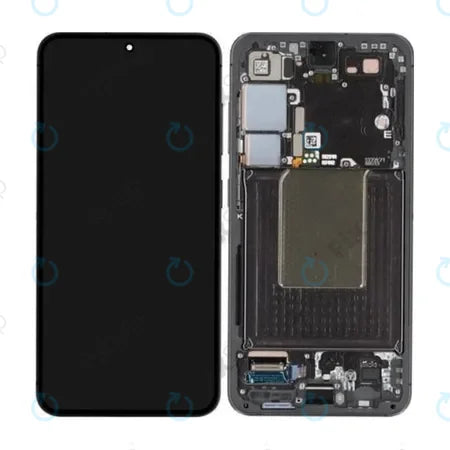 Display (With Frame) kompatibel mit Samsung Galaxy S24 (SM-S921) Schwarz Service Pack