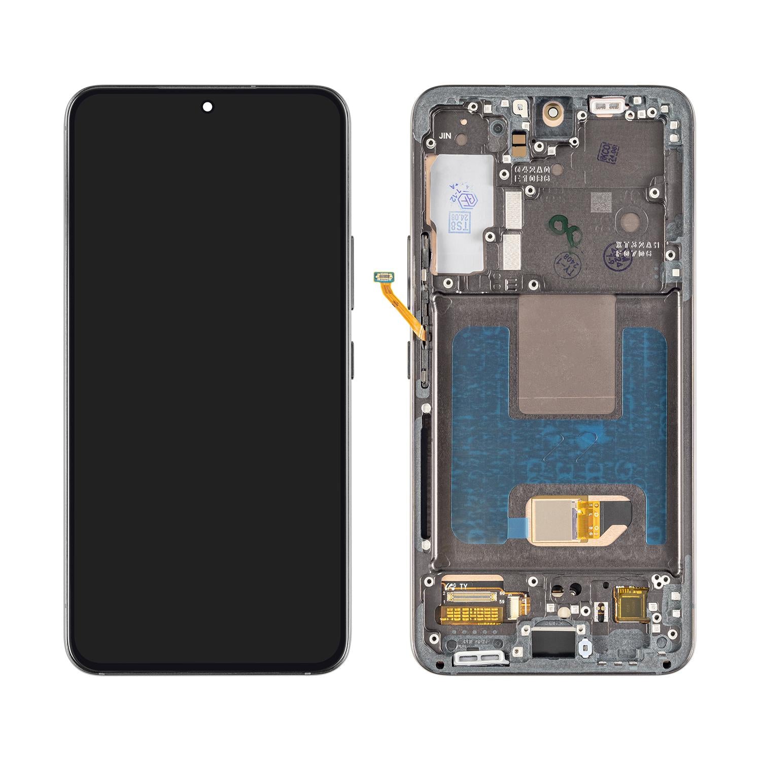 Display (With Frame) kompatibel mit Samsung Galaxy S22 (SM-S901B) Schwarz Service Pack