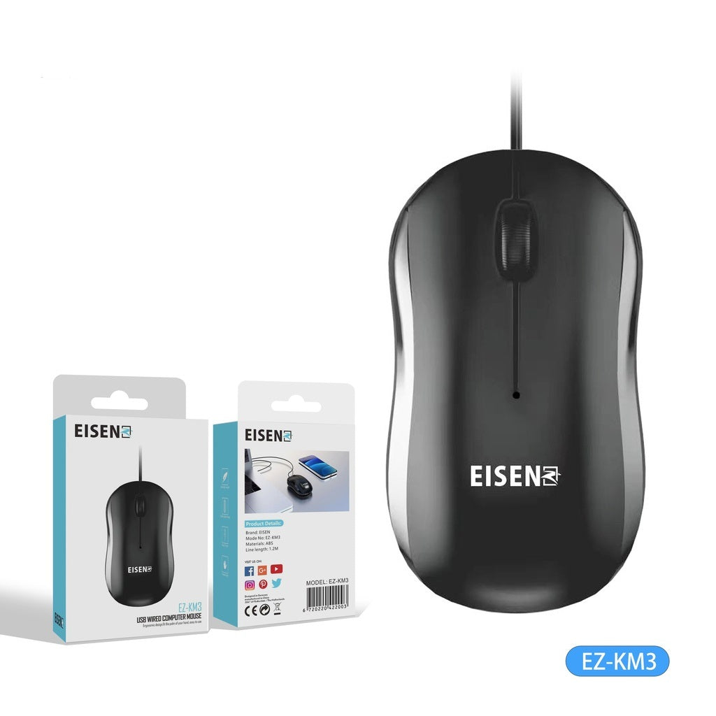 Eisenz USB Wired Computer Mouse - EZ-KM3