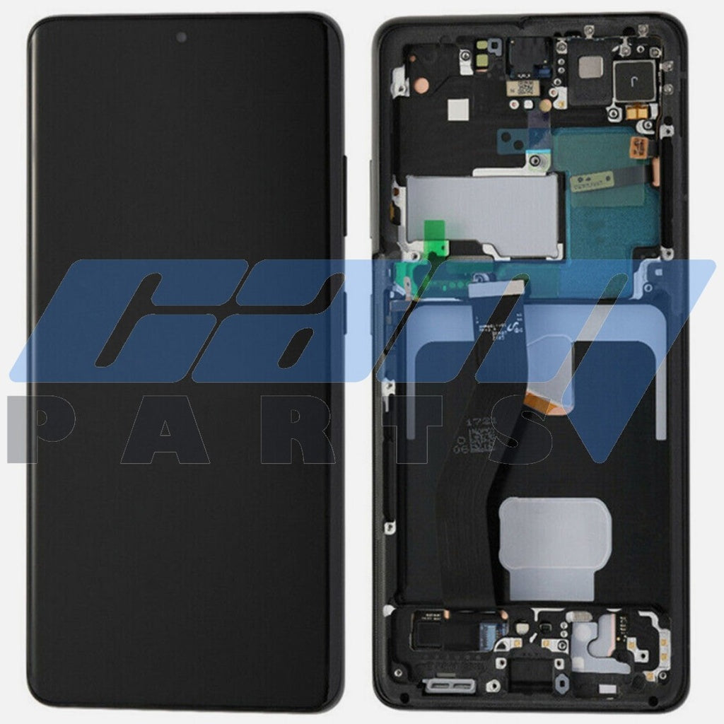 Samsung Galaxy S21 Ultra (G998B) OEM Service Part LCD + Touchscreen w/ Frame - Black